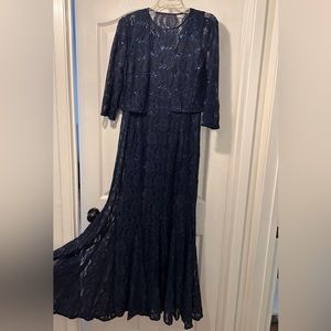 Alex Evenings Long fit and flare Lace and Sequin Dress and Jacket